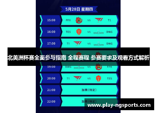 北美洲杯赛全面参与指南 全程赛程 参赛要求及观看方式解析 北美洲杯赛全面参与指南 全程赛程 参赛要求及观看方式解析