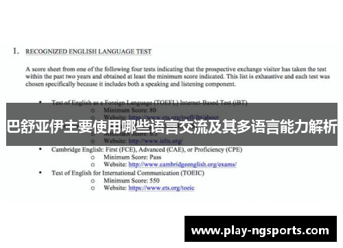 巴舒亚伊主要使用哪些语言交流及其多语言能力解析